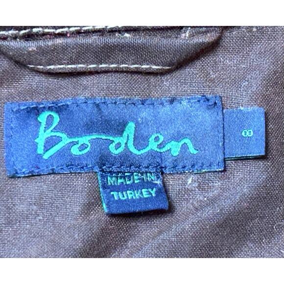 Boden Women’s Waxed Cotton Utility Jacket Brown Military Size 8 - Picture 4 of 16